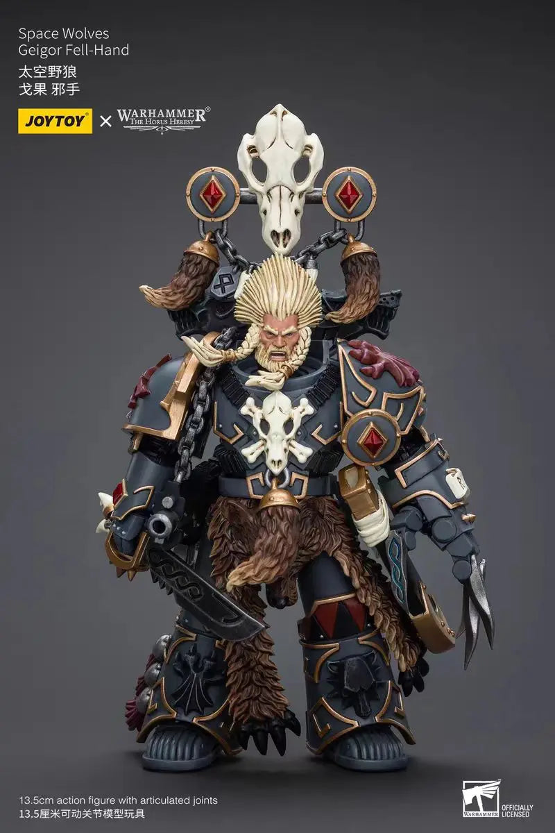 【In Stock 】JOYTOY Warhammer 40K Space Wolves Geigor Fell-Hand 1/18 Action Figures Toys Models