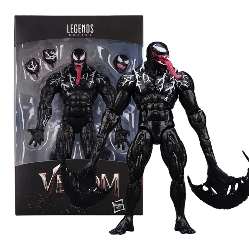 SHF Venom Carnage Action Figure Joint Movable Toys Venom Legends Change Face Statue Model Doll Collectible Kids for Toy Gift