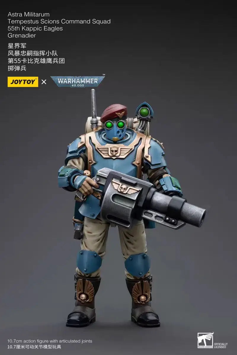 【In Stock】JOYTOY Warhammer 40K Astra Militarum Tempestus Scions Command Squad 55th Kappic Eagles 5PCS 1/18 Anime Figure