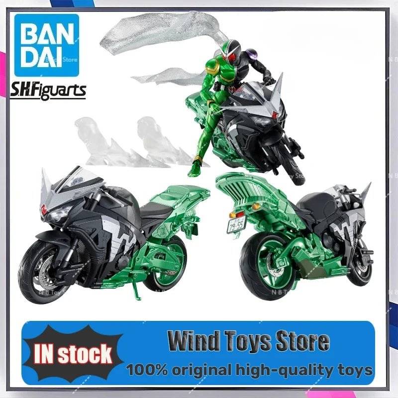 Original Bandai SHF Fengdu Detective: Portrait of Kamen Rider SKULL Tough Guy Motorcycle Gift Figures Collection