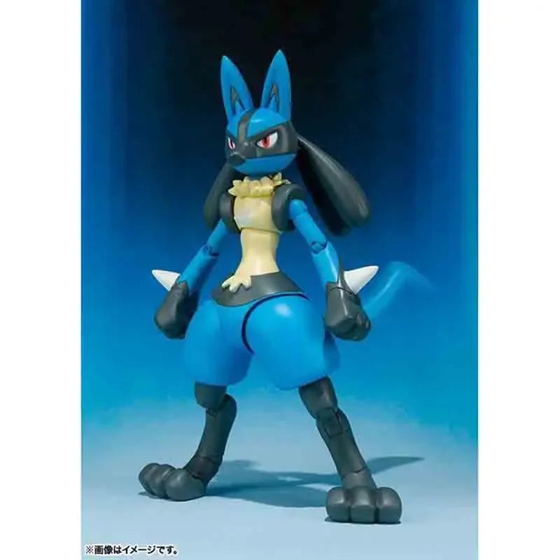 Bandai Genuine Original  SH FIGUARTS SHF POKEMON LUCARIO MOVABLE Action Figure Toys For Boys Girls KidsChristmas GiftCollectibl