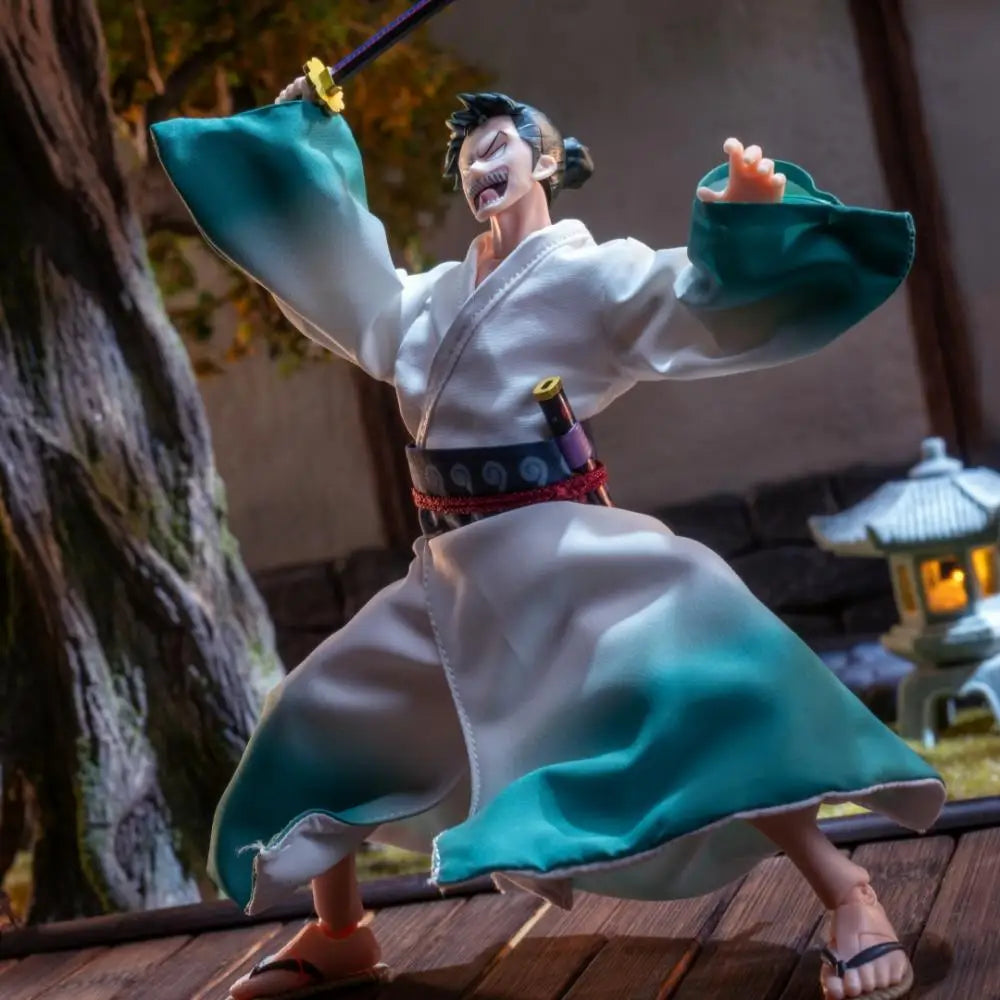 One piece  SHF Anime NEW Handmade Great Swordsman Shimotsuki Ryuma Kimono clothes Built In Iron Wire Is Suitable for 1/12 Toys