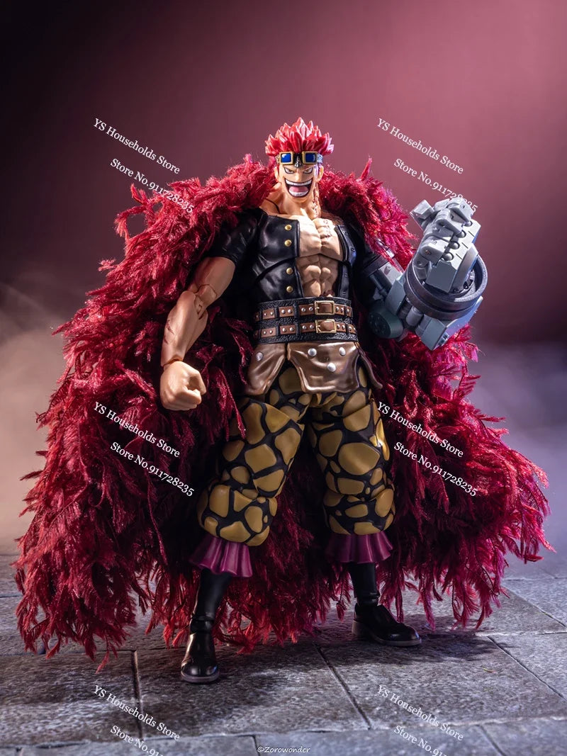 1/12 Eustass Kid Strong Man Soldier Mini Dark Red Long Cloak Cape Toys Accessory For 6" Shf Anime One Piece Action Figure Decor