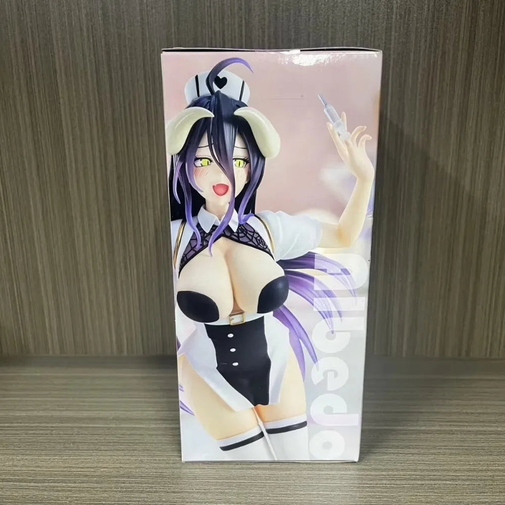 In Stock System Service Original Genuine Anime Overlord Vivit Figure Albedo Nurse Ver. 18cm Collections Models Toy Figures Gift
