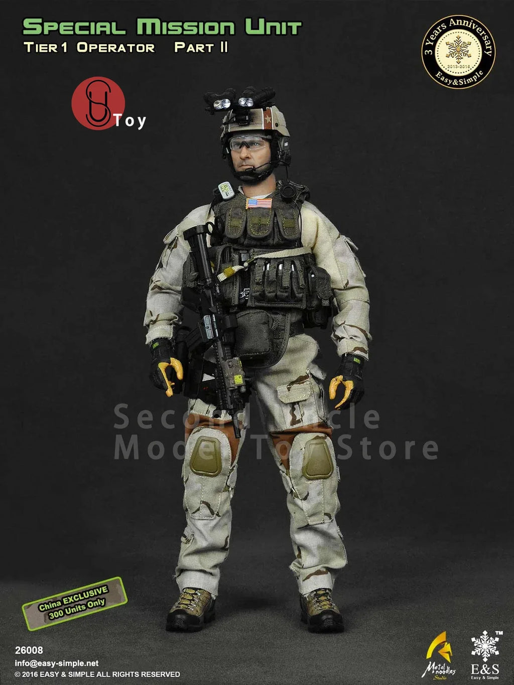 Easy&Simple ES 26008 1/6 US Army SMU Tier-1 Operator PartII US Army 3th Anniversary Action figure Full Set Collectible Model Toy
