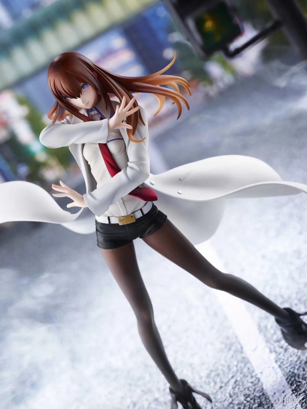 22.5CM Anime Steins;Gate Makise Kurisu Dream Tech Figure 1/7 White Coat Style Standing model toy doll Aciton Figure PVC