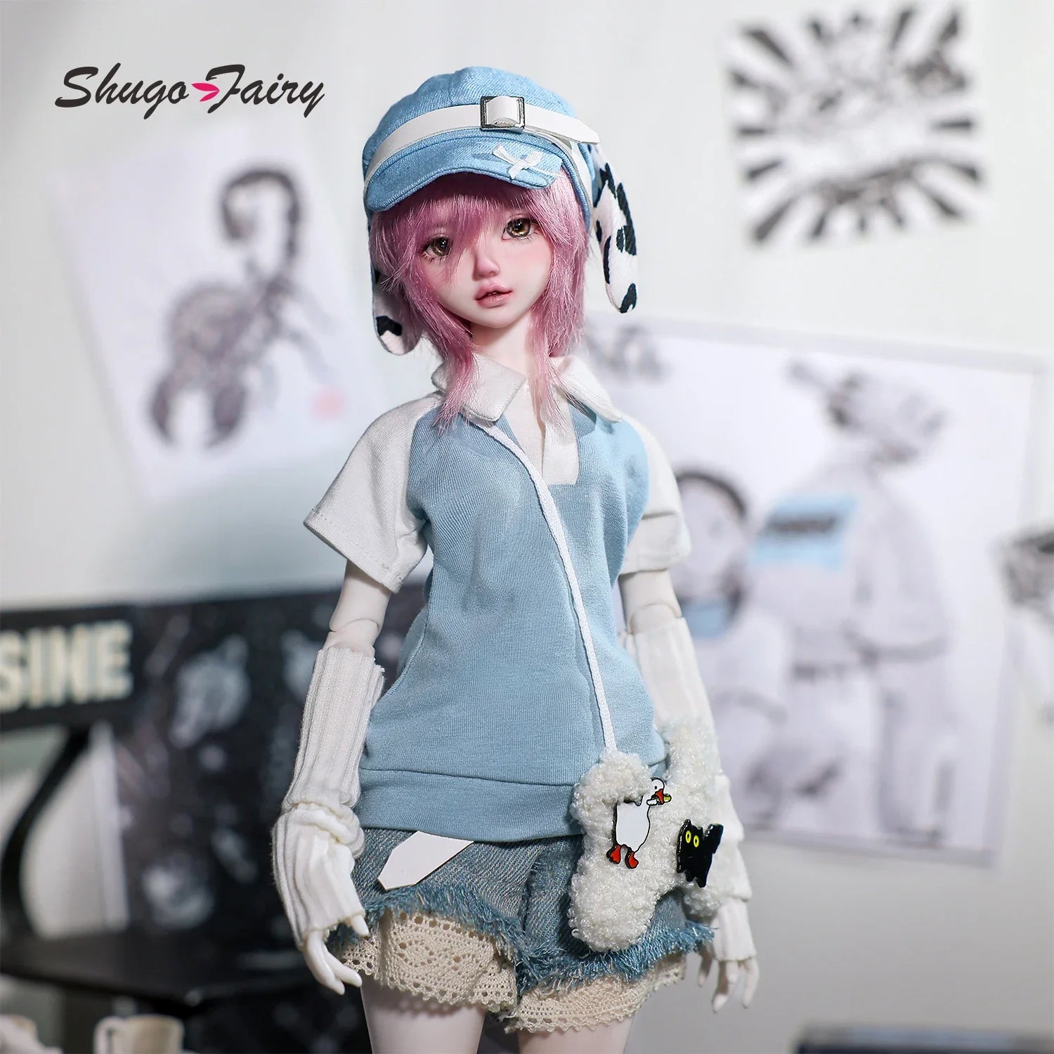 Sano B Bjd Doll 1/4 Bariy Japan-style Kawaii Anime Aesthetics Baby Face Jeans Original Joint Toys Fullset ShugaFairy