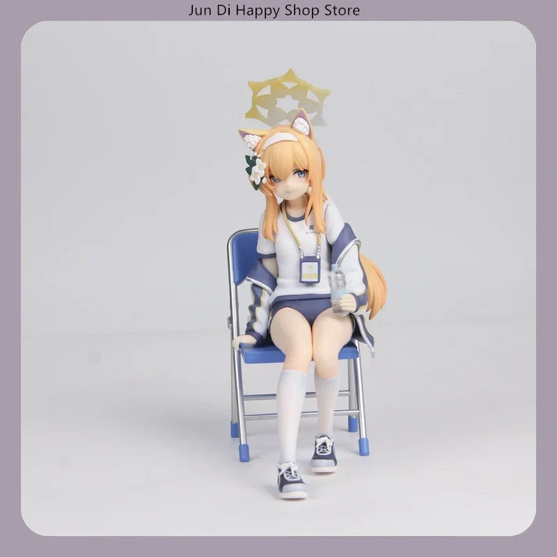 Blue Archive Iochi Mari Gymnastics Uniform 18cm Sitting Pose Anime Figure Statue Desktop Decoration Gift