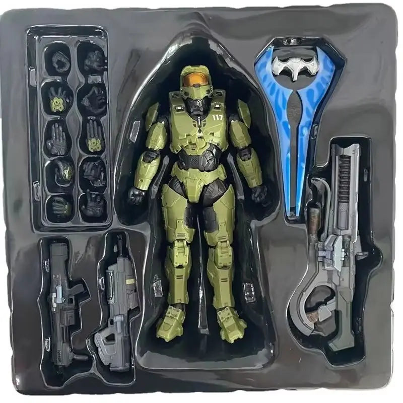 Game 18CM RE:EDIT Reach 1/12 SCALE MASTER CHIEF MJOLNIR MARK V1 Articulated Action Figurine Collectible Ornaments Cool Boys Gift