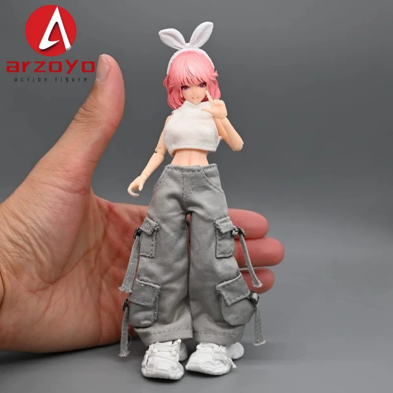 1/12 Scale KPOP style Female Work Pants Hip Hop Trousers Decoration Clothes Model Fit 6'' Romankey  Soldier Action Figure Body