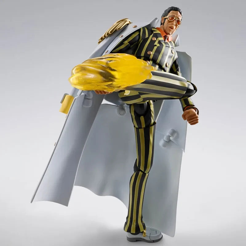 In Stock BANDAI Original Box S.H.Figuarts ONE Piece KIZARU BORSALINO SHF Action Figure Model Toy Gift for Kid Foam Box Packaging