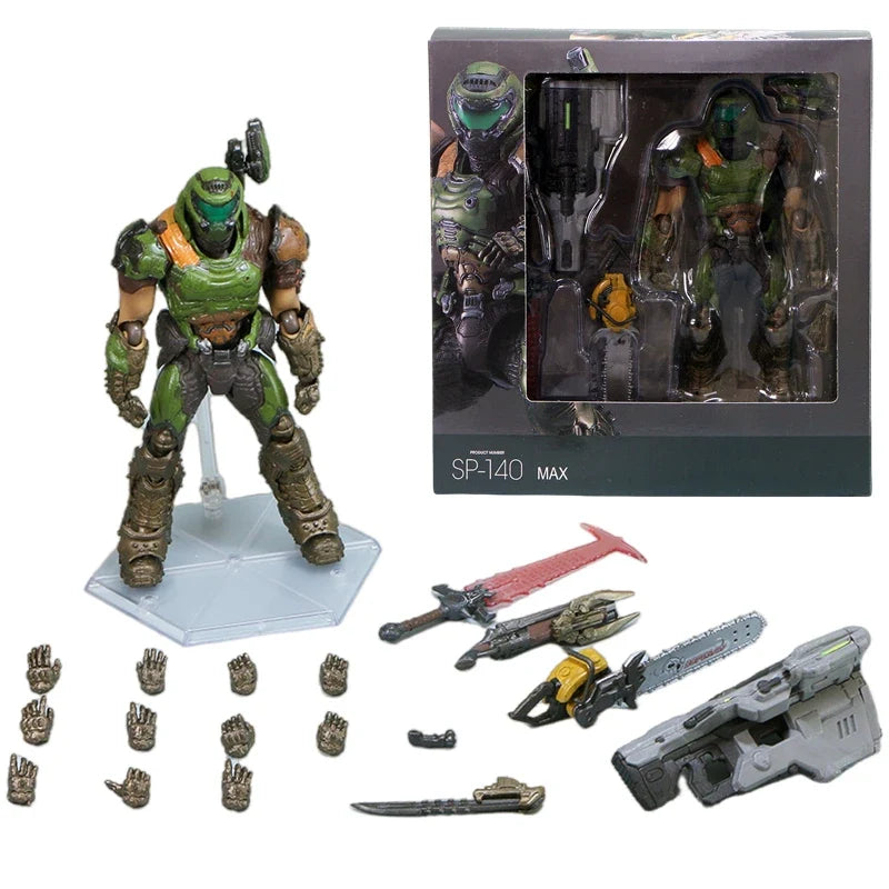 Action Figure Doom Figma Doom Eternal Sp-140 Doom Guy Doom Slayer 1/12 16cm Collection Game Model Statue Anime Movable Toy Gift