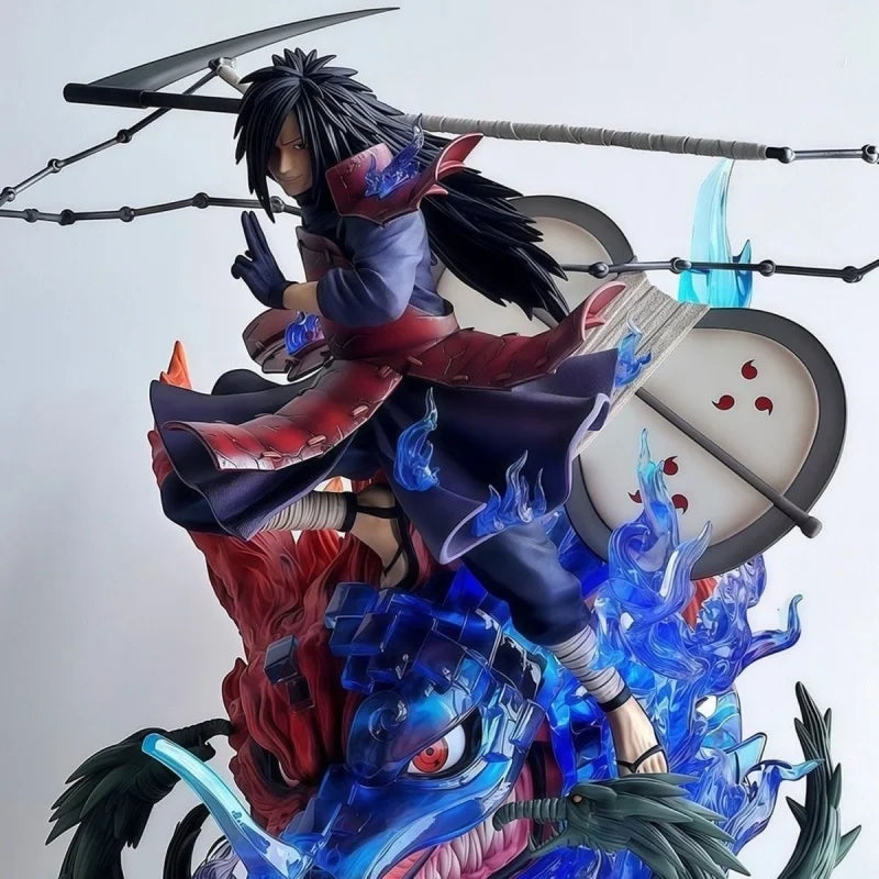 34cm Naruto Anime Figure Model Toy JT Version Uchiha Madara Action Figure Statue Kakashi Sasuke Collect Desktop Decoration Dolls
