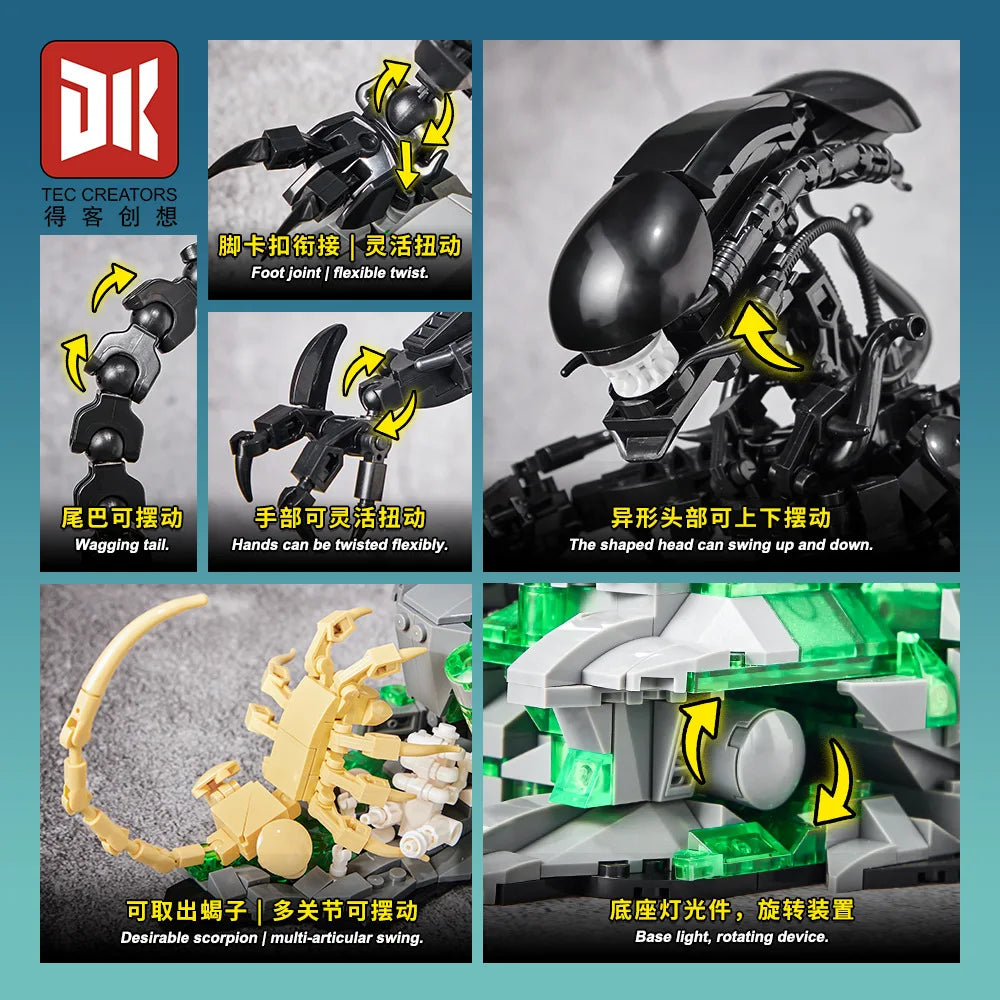 Xenomorph&The Predators Toy Lega Building Blocks Alien vs. Predator figure The Yautja&Alien Character Model Toys for Gifts
