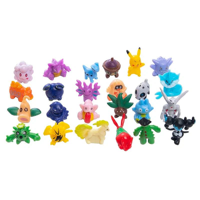 24-144Pcs Large Size Pokemon Anime Figures 4-6cm Not Repeating Different Styles Pikachu Action Pet Collect Model Kids Toy Gifts