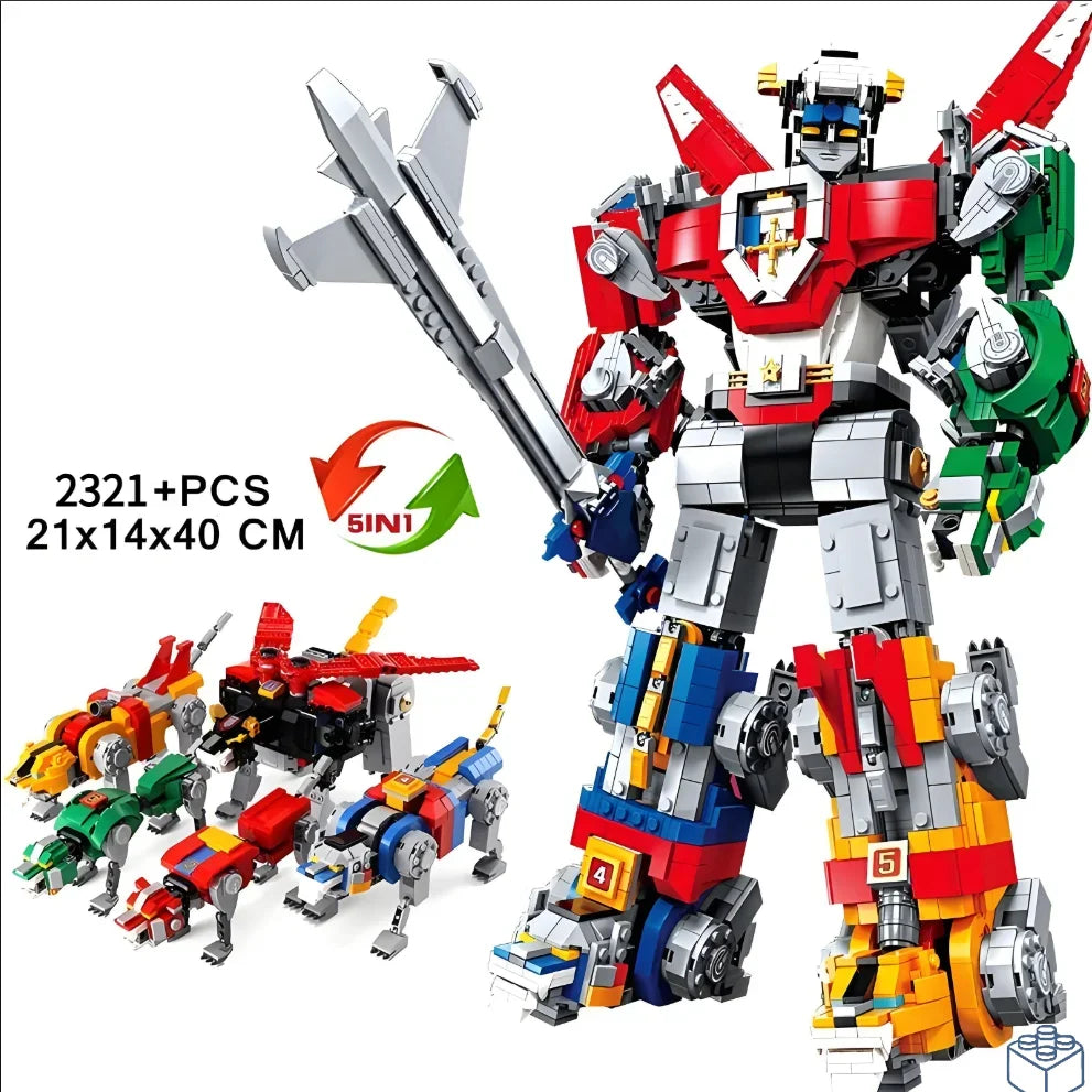 2025 Hot Toy 2321pcs Voltron 21311 Deformable Model Toys 5 in 1 Defender Universe Building Block For Christmas Birthday Gifts