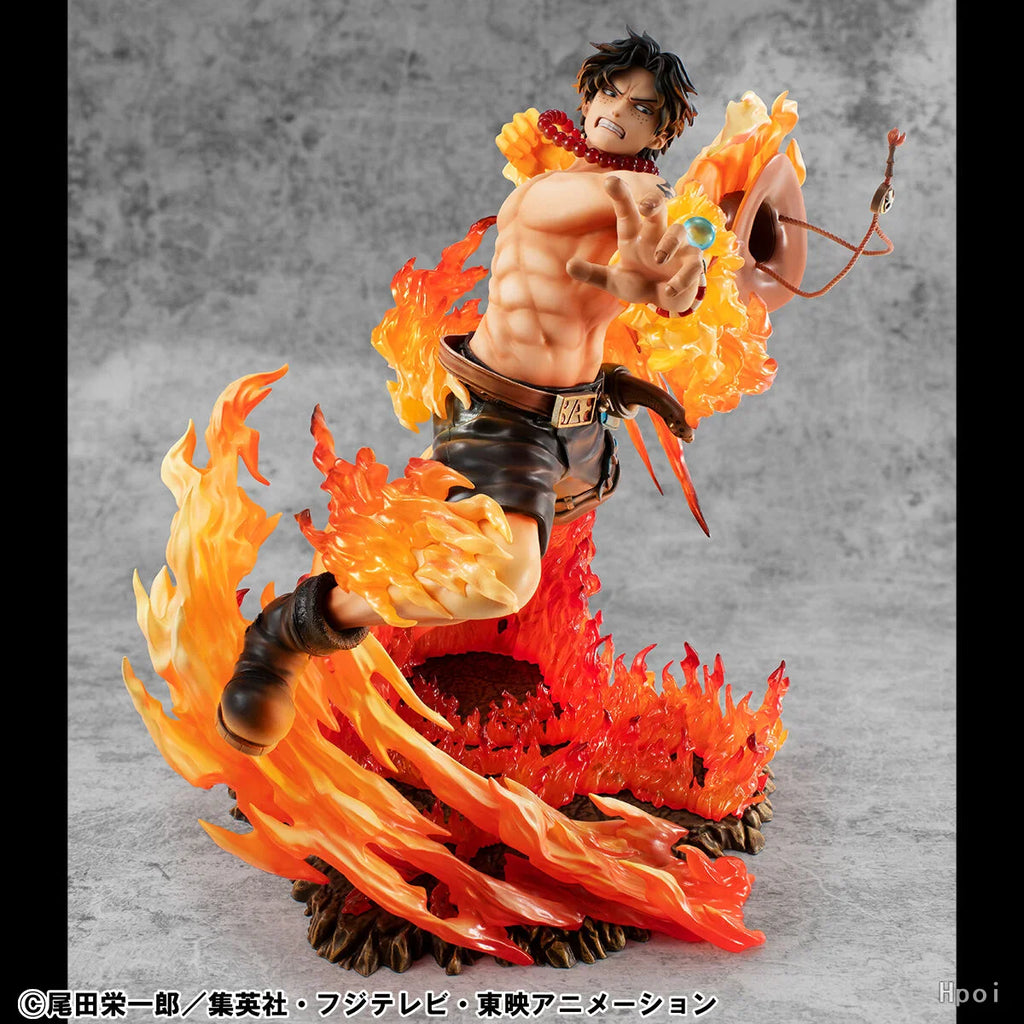 Original MegaHouse Portrait.Of.Pirates ONE PIECE PORTGAS.D.ACE NEO-MAXIMUM Anime Figure Collection Ornament