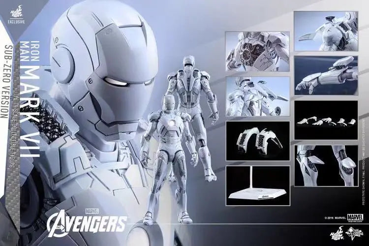 【MT】Hot Toys MMS329 Marvel Iron Man White Limited MK7 1:6 Scale Collection Doll Model Toys