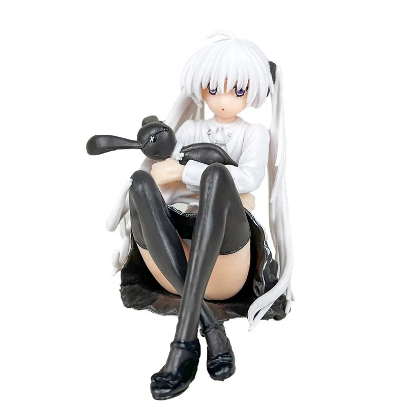 9cm Anime Cute Girl Model Action Figure Kasugano Sora Where We Are Least Alone Sitting Hugging The Rabbit Room Decor Toy Gift