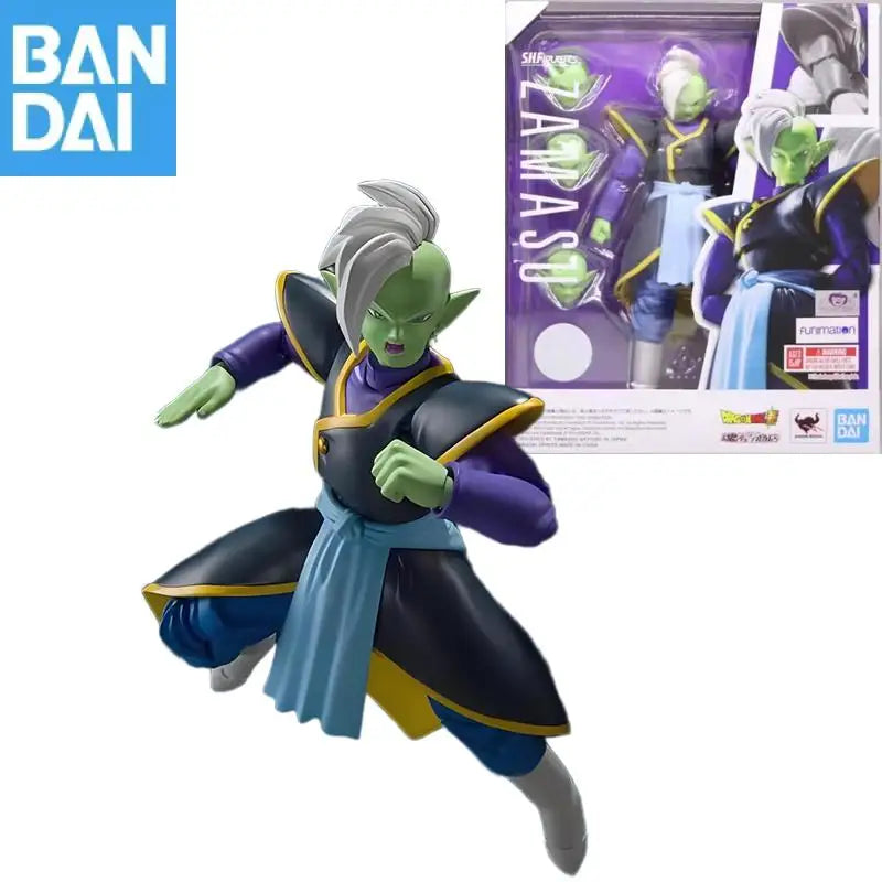 Genuine Bandai S.h.figuarts Dragon Ball Super Zamasu 14Cm Pvc Original Anime Action Figure Model Collector Ornament Toy Gift