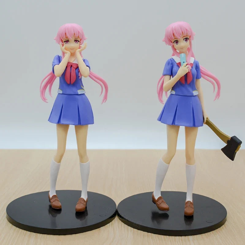 17cm Pop Up Parade Future Diary Yuno Gasai Anime Girl Figure Mirai Nikki Gasai Yuno Action Figure Collection Model Doll Toy Gift