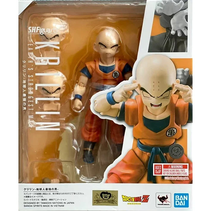 Original Sh Figuarts Shf Dragon Ball Krillin 2.0 Stronger Man of The Earth Action Figure Model Anime Toys FigureGift Figure