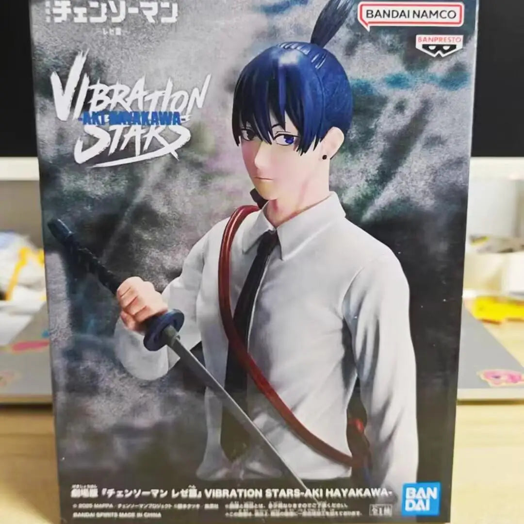Bandai Namco Banpresto Chainsaw Man Vibration Stars Hayakawa Aki PVC Desktop-Ornament Actionfigur Modell Sammlergeschenke