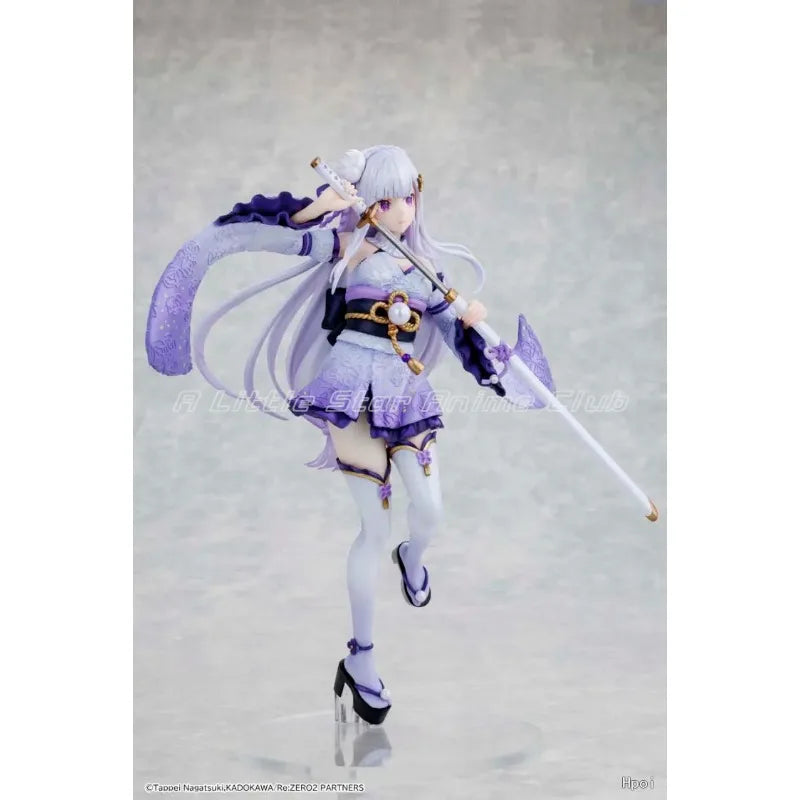 Original KADOKAWA KDcolle Re: ZERO - Starting Life in Another World Emilia Battle Costume Animation Figures Toys Model