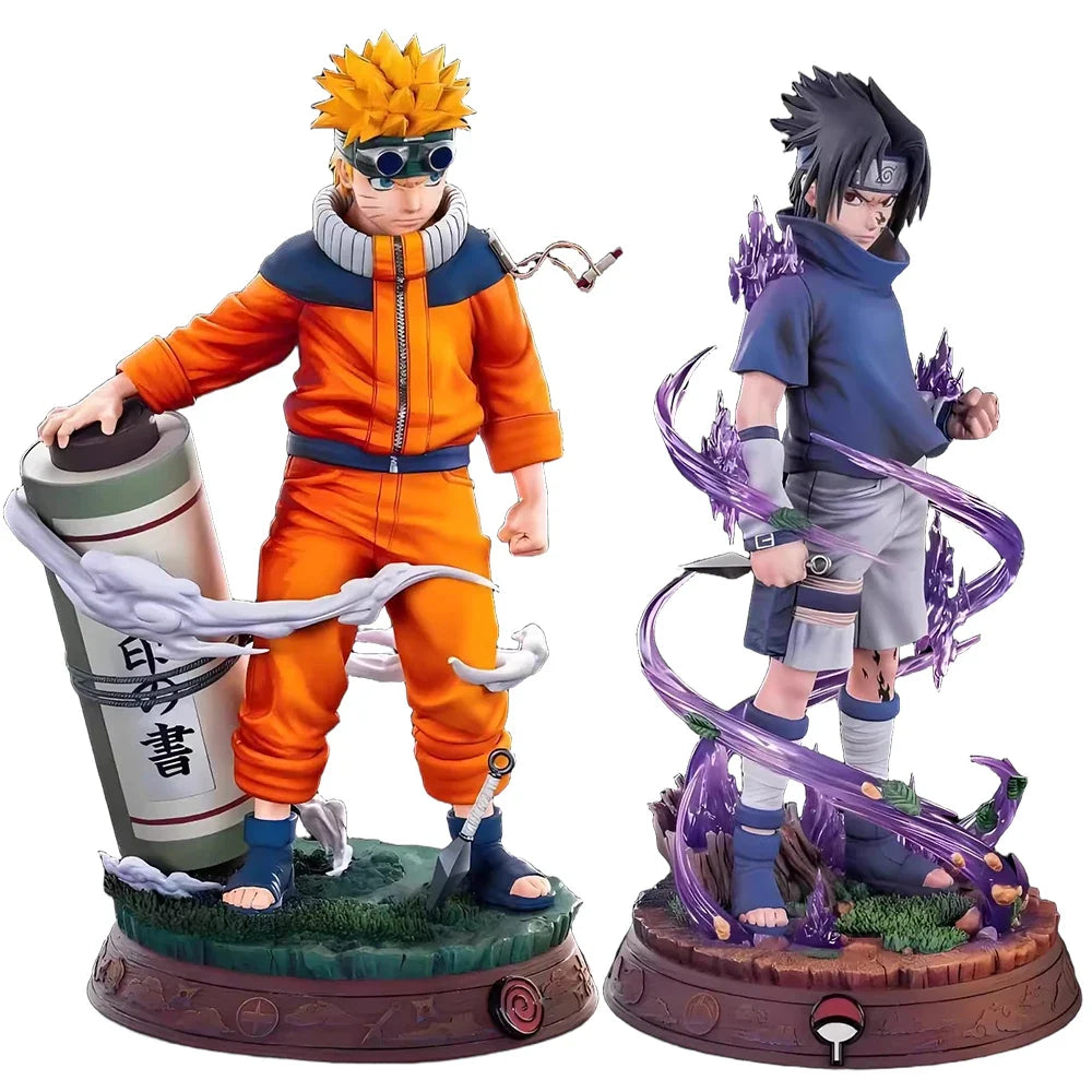 12CM Anime Naruto Uzumaki Sasuke Figure Vibration Stars Fighting Pose Model Toy Doll Aciton Figure PVC Ornament Collection
