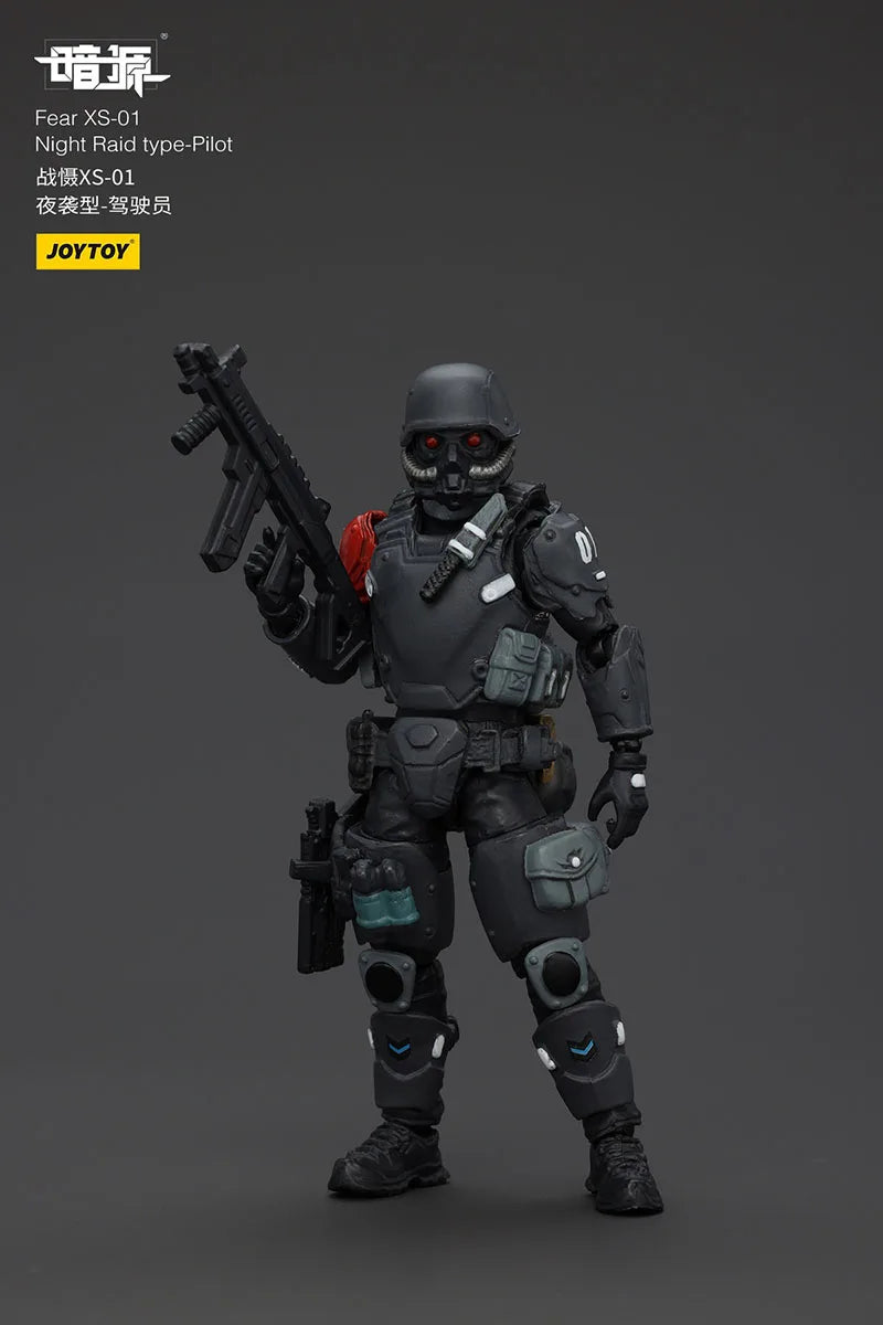 JOYTOY Dark Source 1/25 Fear XS-01 Night Raid XS-02 Assault XS-03 Tactical Pilot Action Figure Mini Soldier Figurine Model Toy