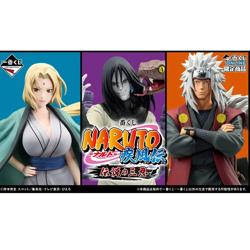 Original Bandai Ichiban Kuji Naruto Last One Prize Uzumaki Naruto & Jiraiya Figure Anime Action Model Figurals Brinquedos Toys