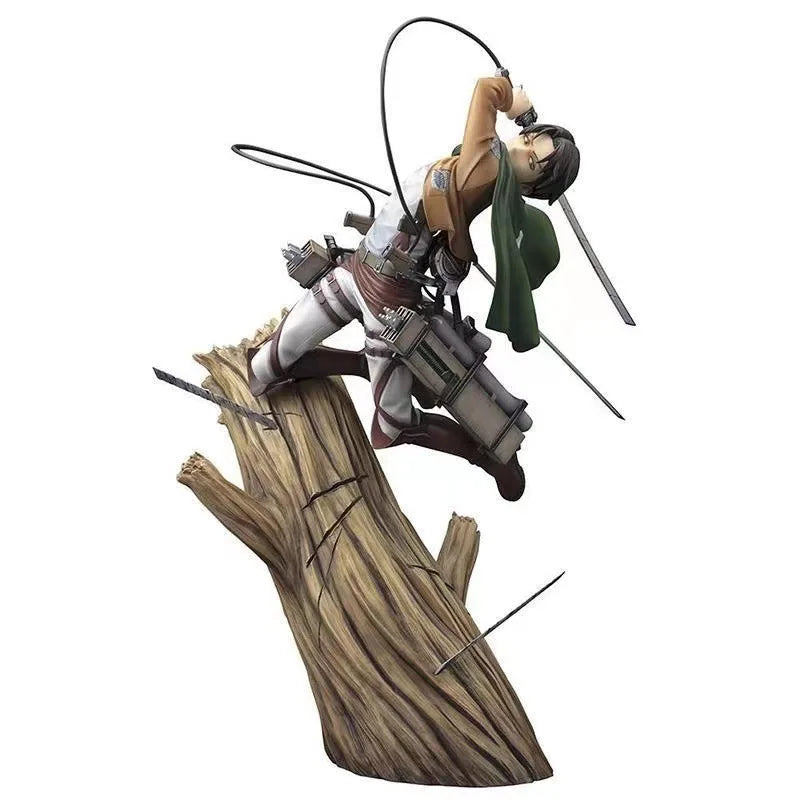 Attack On Titan Mikasa Ackerman Levi Figure Artfx J Ackerman Renewal Battle Damage Anime Model Toys Doll Christmas Gift Toy