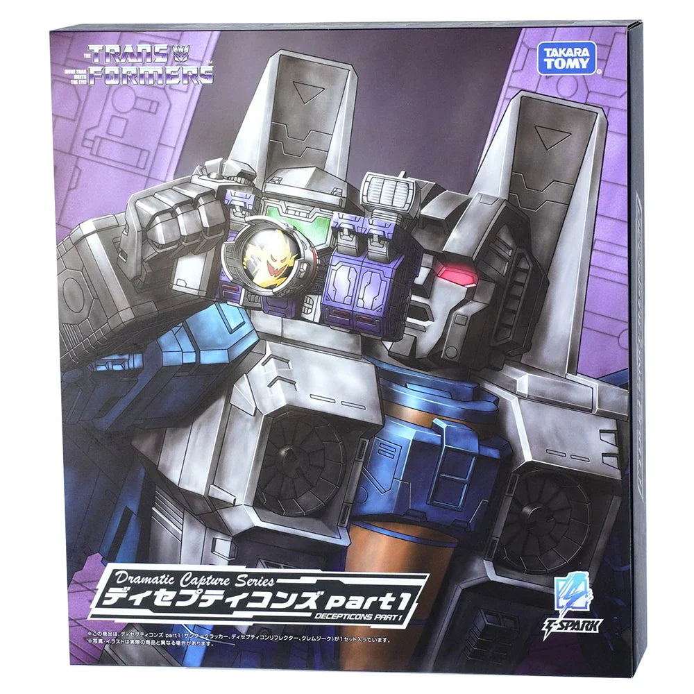 [Vorrätig] Transformers Takara Tomy Dramatic Capture Series Decepticons Part 1 Thundercracker & Reflector Figur Modell Geschenk Spielzeug