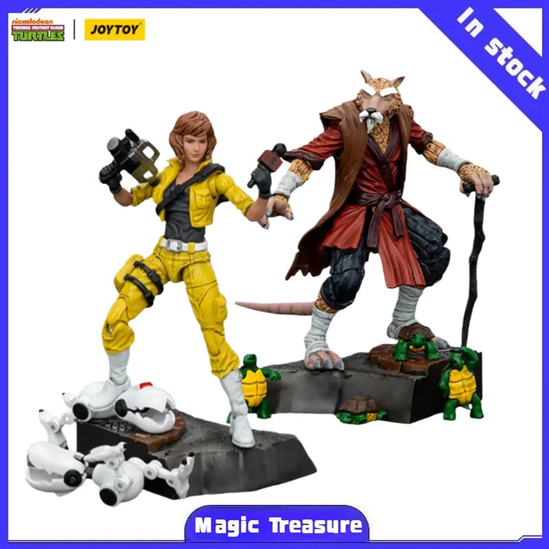 【MT】JOYTOY TMNT Ninja Turtles Splinter April O'Neil 1/18 Actionfigur Anime-Spielzeug