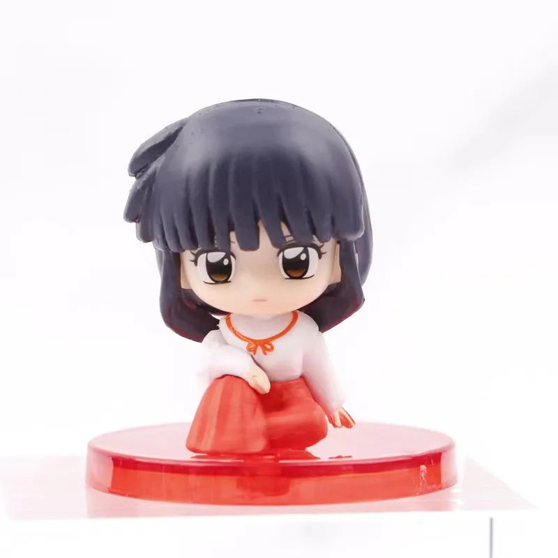 Inuyasha Action Figures 4.5cm Mini Figures 1pc Random Color - Kikyo Seven Jewel Coral Q Version Collectible Toy