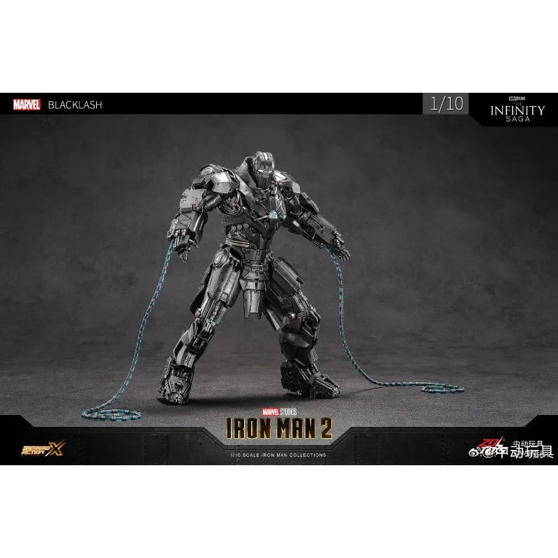Original ZD TOYS MARVEL Blacklash INFINITY SAGA Iron Man 2 Iron Man Whiplash Anime Figure Toys Model Ornaments