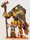 New Unassembled 1/24 fantasy warrior with child stand and watch Resin Figure Unpainted Model Kit