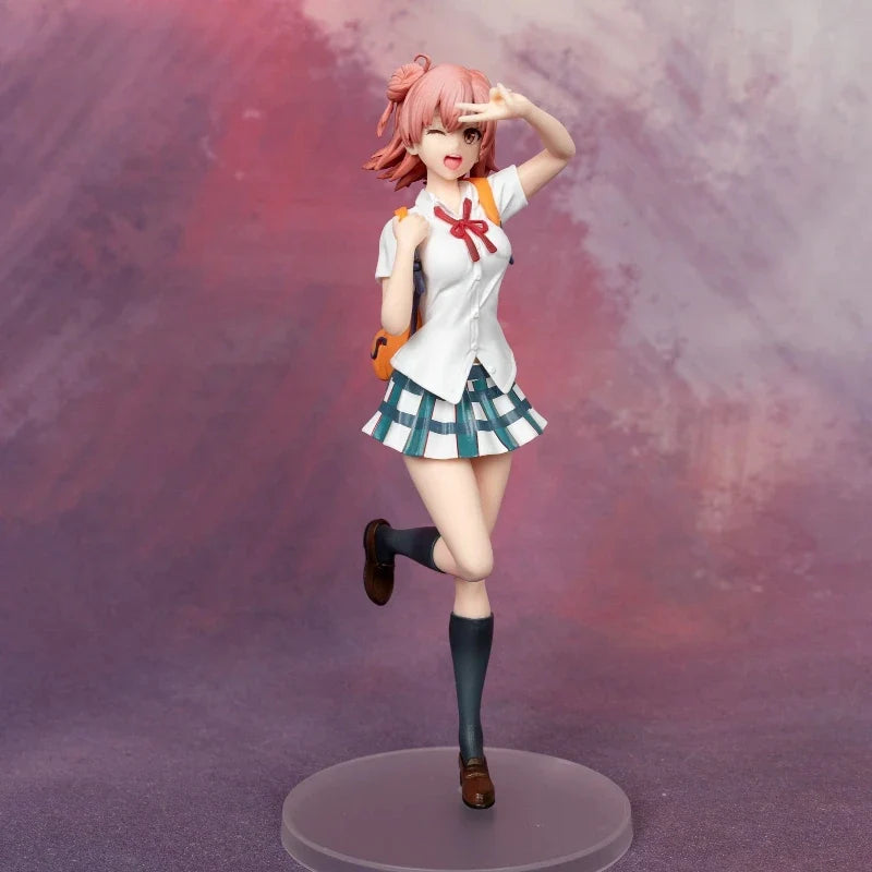 24cm My Teen Romantic Comedy Snafu Climax Figuer Yuigahama Yui Cute Anime Collectible Model Desktop Decorations Holiday Gifts