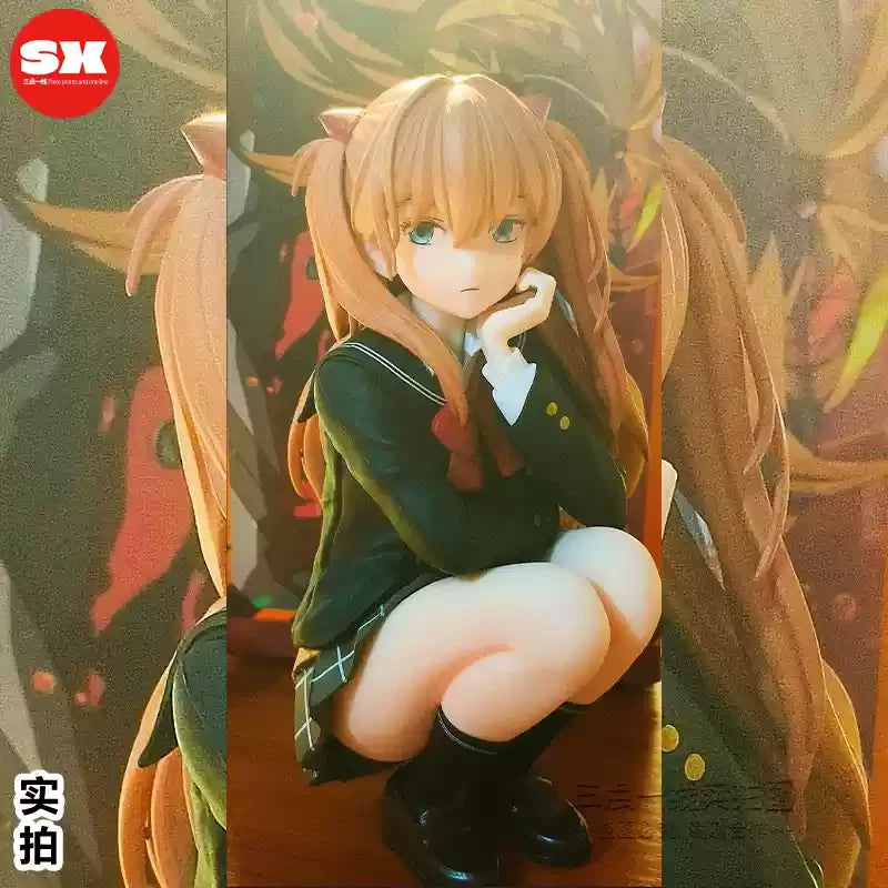 Asuka Langley Soryu Action Figure College Wind Beautiful Young Girl Computer Case Collection Model