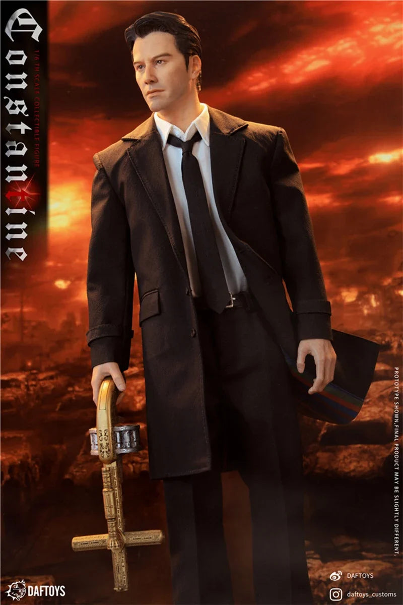 DAFTOYS F019 1/6 Keanu Reeves Figure Model 12'' Male Soldier Action Figure Body Doll Full Set Collectible Toy