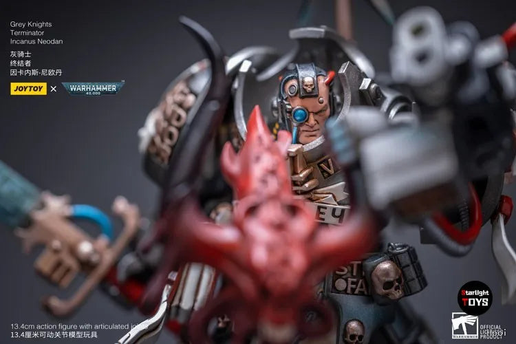 JOYTOY 1/18 Action Figure Warhammer 40K Grey Knights Terminator Incanus Neodan Model Toy Gift