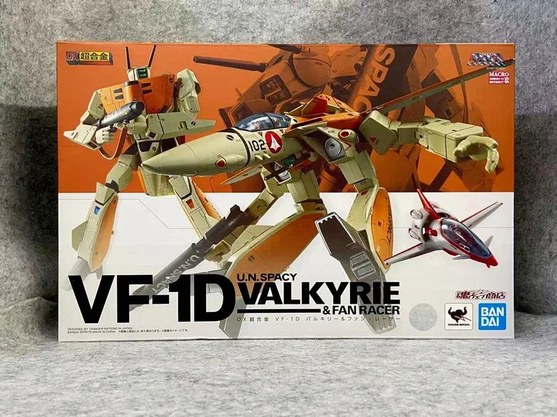 BANDAI DX Super Alloy Soul VF-1D U.N.Spacy Valkyrie Fan Racer Special Macross Series Action Figure Model Kids Assembly Toy Robot