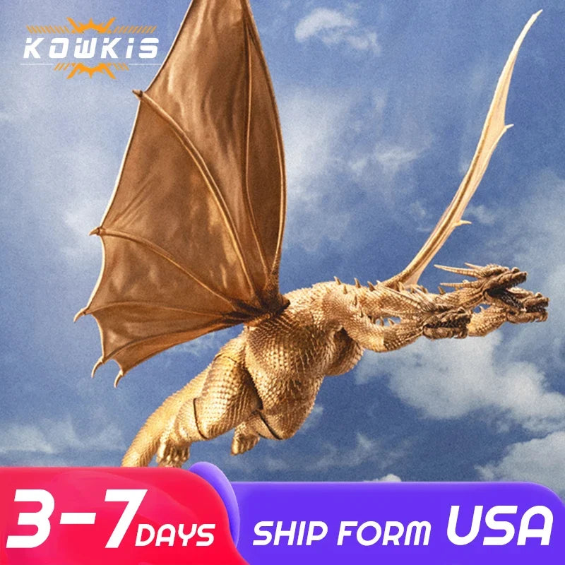 HIYA Exquisite Basic Series Godzilla vs King ghidorah 1991 King ghidorah Action Figures,collection Gift for Adult