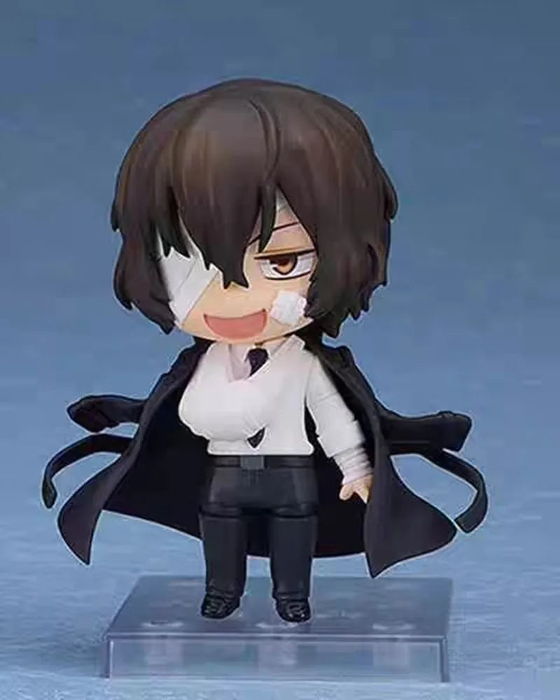 10cm Anime #2409 Dazai Osamu Bungo Figure Stray Dogs Figurine Nakahara Chuya #2410 Toy PVC Collectible Q Version Dolls