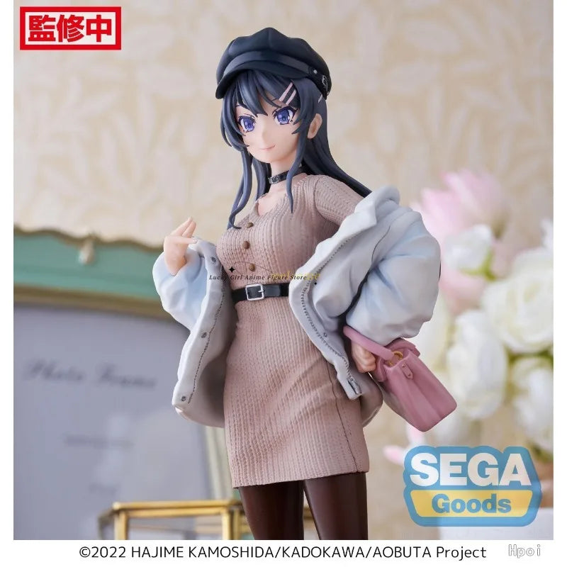 In Stock Original Young Pig Guys Don't Dream of Bunny Girl Senpai Sakurajima Mai Casual Cloth Anime Figure Model Toys Ornaments