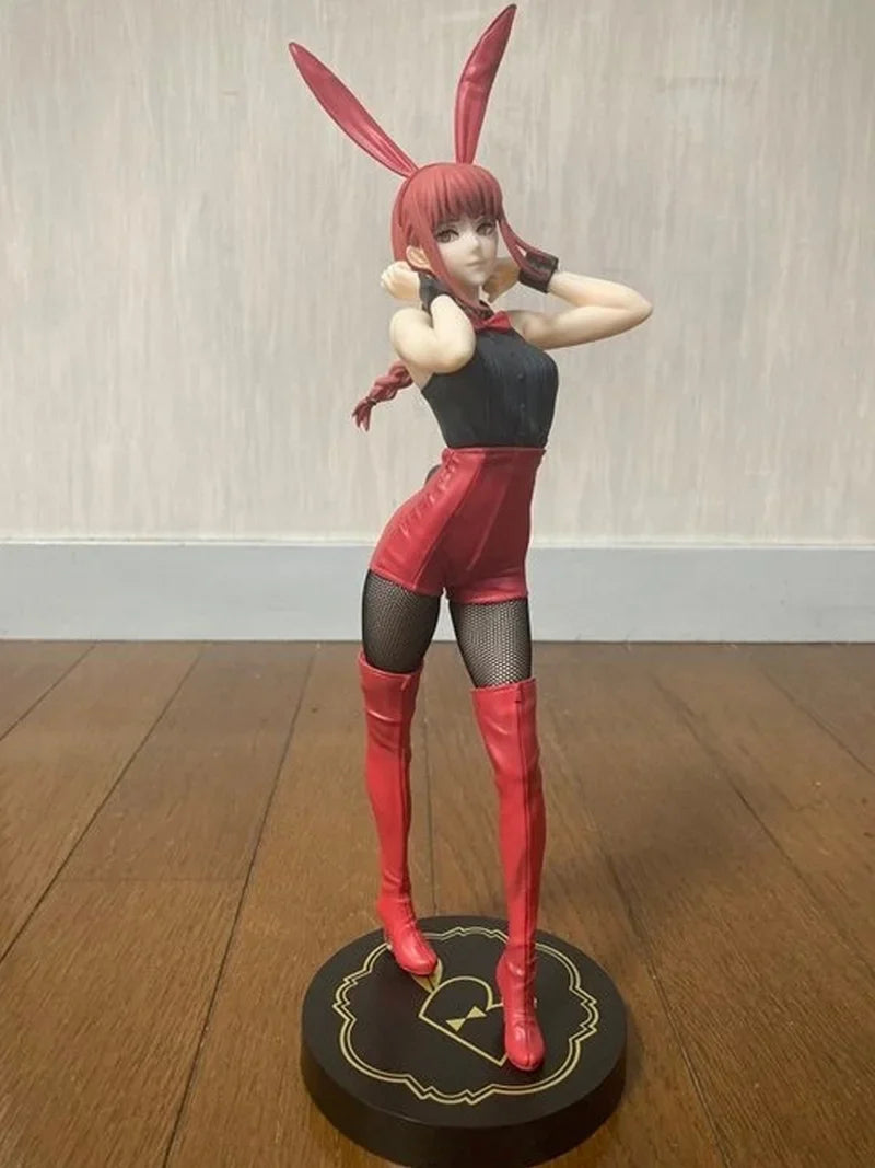 In Stock Genuine Furyu Chainsaw Man Bicute Bunnies Makima Red Bunny Power Blue Version Pvc Model Anime Collectibles Figure Toys
