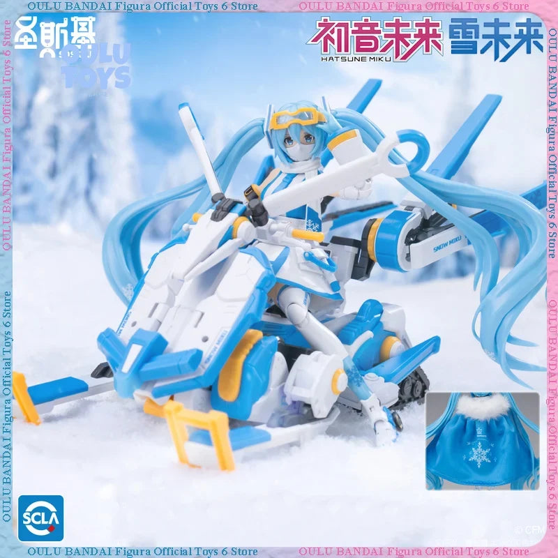 In Stock Soskill Hatsune Miku Snow Echoes At Freezing Point Snowmobile Mechanical Deer Model Kit Action Figure Anime Model Toys