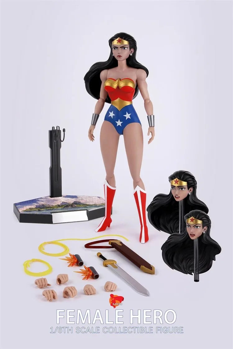 Collectible In Stock SHERO TOYS SH007 1/6 Scale Female SUPER-HERO Comic Version Superwoman 12" Women Soldier Action Figure Model