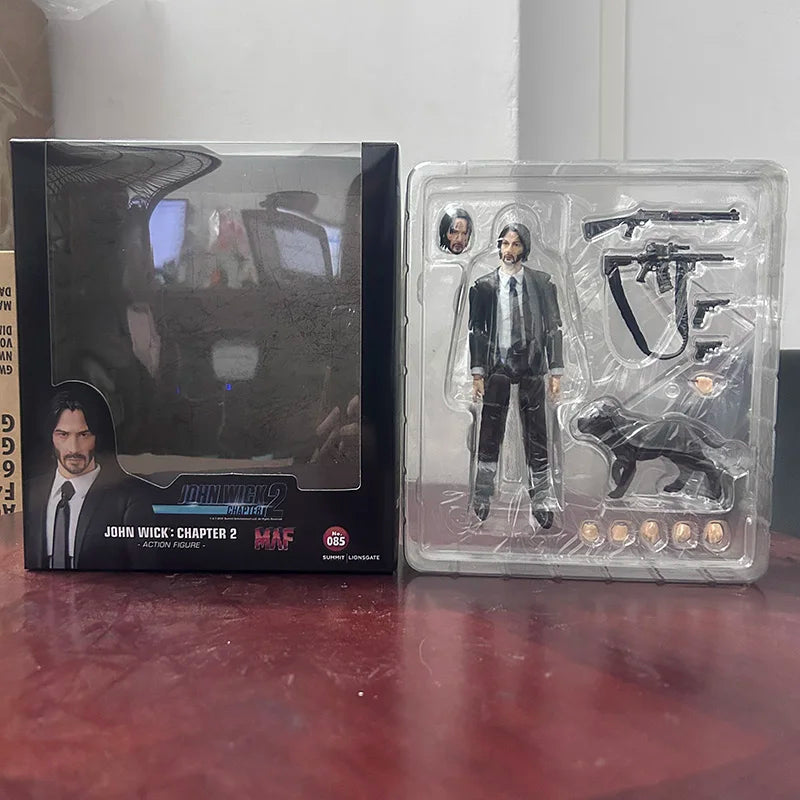 John Wick Figure Mafex 085 Collection Action Figure Model Toys Joint Movable Doll Bookshelf Ornament Christmas Present