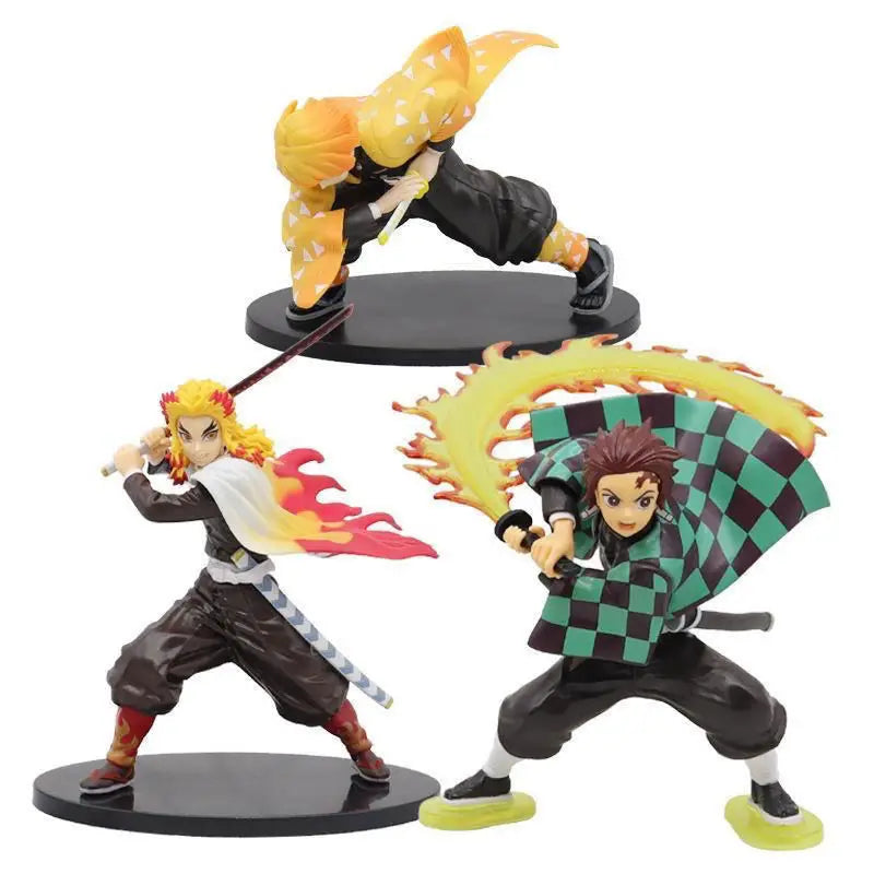 22cm Anime Demon Slayer Figure Kimetsu No Yaiba Tanjiro Kamado Hinokami Kagura Action Figure Figurine Toys Model Boys Gift